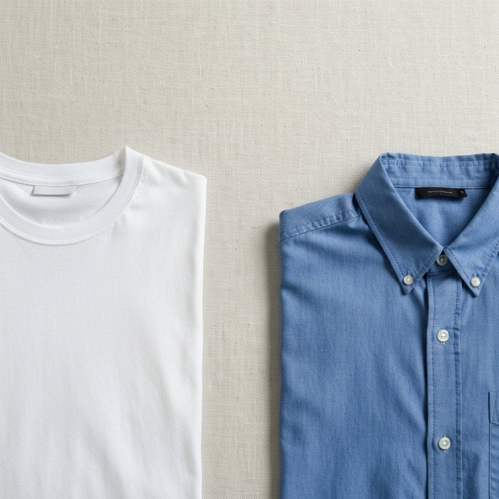 Biały T-shirt i koszula: Niezastąpione elementy każdej garderoby